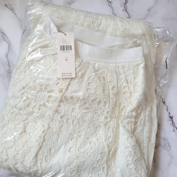 🔥LAST 1🔥NWT ANTHROPOLOGIE WHITE EYELET MAXI SKIRT - Picture 3 of 4